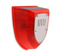 Decibel Outdoor Security Alarm Solar Power 129dB, Definite time | Human Body Detection Alarm Includes Dog Barks Gunshot Simulation for Theft and Property Protections