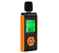 Decibel Sound Meter 30 to 130 Decibel Scale, Portable Sound Measurement Tool with Fast Slow Response, Hold, Min Controls and Backlit LCD Readout Tester Environmental Meter Portable