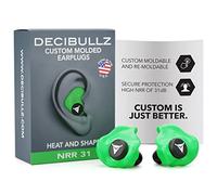 Decibullz - Custom Mouldable Earplugs, 31 dB Highest NRR, Comfortable Hearing Protection for Work, Swimming, Travel, Heavy Machinery and More