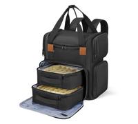 Deciniee Nail Polish Storage Organizer Bag: Large Gel Nail Polish Backpack Holds 84 Bottles Nail Polish and Nail Lamp - Double Layer Nail Varnish Storage Bag for Women Girl