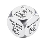 Decision Cube - Stainless Steel Couples Dice Adults, Love Dice Intimacy Game Romantic Date Dice, Funny Selection Making Tool Boyfriend Girlfriend, Valentine's Day Option Selector Cube D