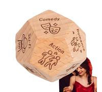 Decision Dice - Romantic Date Night Ideas For Couples | Stainless Steel & Wooden Activity Dice With Velvet Pouch | Valentine’s, Wedding, & Birthday Gift For Him And Her