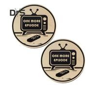 Decision Maker Coin One More Episode or Go to Bed Decision Coin Wood Coin for TV Lovers Him or Her Son Daughter