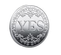 Decision Maker's Corner - Yes No Corner, Gilded Collector Coin | Embossed Metal Embossed Token, Display Coin For Adults Office Decoration Favory Gift Office Game C