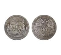 Decision Maker's Corner - Yes Or No Answers | Novelty Corner Lucky Novelty Funny Gift Idea | Double Sided Antique Letter Coin for Divination, Reading