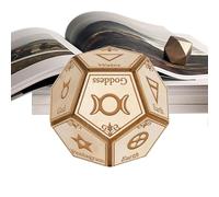 Decision Making - 12 Faces Wooden Game Tool for Selecting Multiple Options with Natural Engraving | Creative for Travel, Dating, Dorms