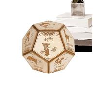 Decision Making - 12 Faces Wooden Game Tool for Selecting Multiple Options with Natural Engraving | Creative for Travel, Dating, Dorms