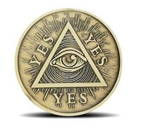 Decision Making Challenge Coin - Yes and No Design with Mystical Motifs - Fun and Unique Tool for Choices