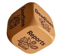 Decision Making Dice For Work,Bold Funny Cheeky Wooden Gag - Office Stress Relief Dice,for Coworkers Friends Family Colleagues Women Men Him Adults
