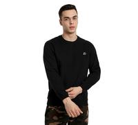 DECISIVE FITNESS Men's Fleece Crew Neck Long Sleeve Sweatshirt Plain Casual Jumper Pullover Top (UK, Alpha, XXL, Regular, Regular, Black)