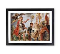 Decius Mus Addressing The Legions By Peter Paul Rubens Classic Painting Framed Print | A2 Black Framed Wall Art | Ready to Hang | Classic Historical Picture | Living Room Bedroom Lounge Office