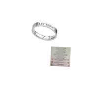 Decixde Let Them Ring Stainless Steel Engraving Inspirational Self Worth Motivation Ring for Sorority Sisters, Best Friends - Personality Friendship Jewelry for Women, Stainless Steel, No Gemstone