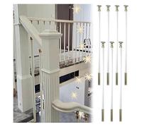 Deck Balusters, Wrought Iron Balusters, Staircase Balusters Post Kit/Straight Interior Balcony Porch Railing Parts Column With Swivel Top Bracket(7 Pack White)