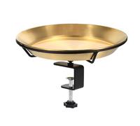 Deck Bird Bath Balcony Bird Feeder - Adjustable Patio Railing Mounted Feeder with Metal Clip Railing Decoration Multipurpose Outdoor Indoor Utility Durable