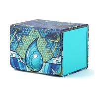 Deck Box for MTG Cards, Trading Commander Deck Case Holds 120+ Sleeved Cards, PU Leather Magnetic Collectible Card Storage Box Fits for TCG Magic Card (Blue)