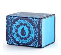 Deck Box for MTG Cards, Trading Commander Deck Case Holds 120+ Sleeved Cards, PU Leather Magnetic Collectible Card Storage Box Fits for TCG Magic Cards (Blue)