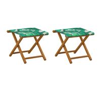 Deck Chair 2 pcs Solid Eucalyptus Wood Outdoor Seating Garden Furniture vidaXL