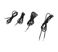 Deck Chair Bungee Cord Set with Four Pieces, Metal End for Secure Attachment, Suitable for Garden Chairs, Folding Loungers and Outdoor Use (Black)