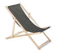 Deck Chair GreenBlue Adjustable Beechwood GB183M Melange Black