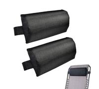 Deck Chair Head Cushion | 2 Pièces Recliner Chair Head Pillow | Headrest Pillow For Recliner Chairs | Soft Removable Padded Cushion Heads Pillows With Elastic Band | For Backyard, Picnic, Beach