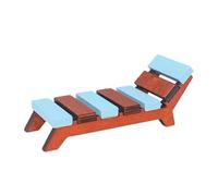 Deck Chair Seaside Pretend Play Game Kids Role Furniture Model Toy 1:12 Scale Vintage Deck Chair Play House Miniature Furniture