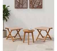 Deck Chair Taupe Solid Eucalyptus Wood Polyester Seat 41x42x36.5cm Oiled Outdoor