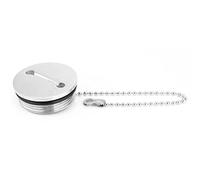 Deck Filler Cap with Chain, 40mm Diameter Boat Deck Fuel Tank Cap 316 Stainless Steel Polished Marine Gas Cap Boat Hardware Keyless Cap for Yacht Caravan