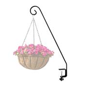 Deck Hook - 32 Inch Adjustable, Robust Metal Railing Hook, Strong Durability Deck, Versatile Hanging Bracket for Bird Feeders, Flower Pots, Lanterns, Wind Chimes, for Outdoor Use, Ga