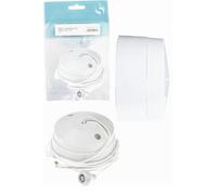 DECK INN ® 2 Way Pull Cord Switch Bathroom Ceiling Light Fitting 10A Amp White Plastic Standard Electric 240V Surface Mounted Use For Light & Shower,1.5M Pull Cord IP20 AC BS EN60669-1
