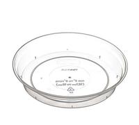 DECK INN 2 x Clear Orchid Pot Saucer Plastic Plant Drip Trays Clear Plastic Saucers Trays Small Plant Plate Dish, Plant Saucers for Indoor & Outdoor 11-18 5cm