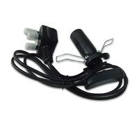 DECK INN 2 x Himalayan Salt Lamp Replacement Electrical Lamp Light Fittings 2 Metal Clip Black - Spare Cable UK 3Pin Plug+Bulb