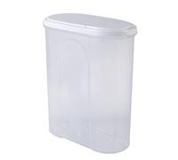 DECK INN 3 x Cereal Dispenser Dry Food Storage Tub Clear With White Lid Kitchen Food Tub - 5L