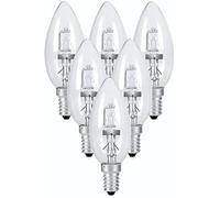DECK INN 8 x Halogen Energy Saving Light Bulb 42W=55W=60W SES E14 Small Edison Screw Candle Light Bulb 2700K 650LM Warm White [Energy Class D]