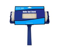 DECK INN Pack of 1 Decorator Roller & Shield 225MM X 38MM - Multifunctional Hand-Held Clean Edge Paint Roller for Room Wall Ceiling