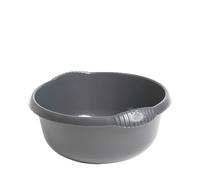 DECK INN Pack of 1 Plastic Graphite Round Washing Up Bowl 7.7L Capacity, Sink Tidy Organizer, Multipurpose Basin Mixing Washing Up Bowl Great for Home and Kitchen