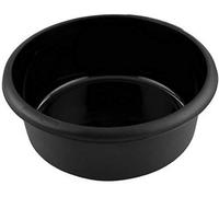 DECK INN Pack of 1 Plastic Large Black Round Washing Up Bowl, Sink Tidy Organizer, Multipurpose Basin Mixing Washing Up Bowl Great for Home and Kitchen