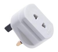 DECK INN Pack of 1 Toothbrush Adaptor Plug UK - 2 Pin to 3 Pin Electric Converter - 1A Electric Shaver Plug Adaptor White