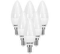 DECK INN Pack of 2 E14 LED Candle Light Bulbs,4W=25W 320lm, Warm White 2700K, C35 SES E14 Small Edison Screw LED Bulbs [Energy Class A+]