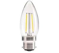 DECK INN Pack of 2 LED Filament 6W BC B22 Candle Equivalent to 60W Incandescent BC B22 Bayonet Cap Warm White 2700K,806 Lumens