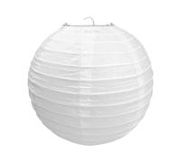 DECK INN Pack of 2 Round Ceiling Paper Light Shade Bamboo, 12 Inches Ribbed Style Lampshade, Traditional Lampshades for Decoration, White