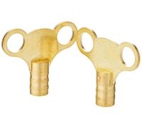 DECK INN Pack of 2 Solid Brass Clock Type Radiator Keys, Solid Brass Radiator Keys, Valve Radiator Bleed Keys, Solid Brass Valve Keys, Radiator Air Bleed Keys for Radiators and Faucets