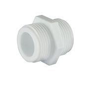 DECK INN Pack of 2 White Plastic Washing Machine Dish Washer Inlet Hose Connector 3/4 x 3/4 inch
