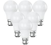 DECK INN Pack of 4 BC B22 LED GLS Light Bulbs,40W Incandescent Bulb Equivalent, 6W, 470lm, Warm White Non-Dimmable 2700K, A60 BC B22 Bayone Cap LED Bulbs [Energy Class A+]