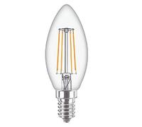Deck INN Pack of 4 LED Filament 4W=5W=40W SES E14 Candle Equivalent to 40W Incandescent SES E14 Small Edison Screw Cool White 6500K,470 Lumens Non Dimmable [Energy Class