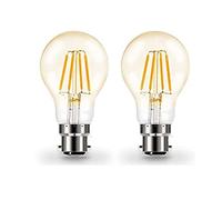 DECK INN Pack of 4 LED Filament 4W BC B22 GLS Bulb Equivalent to 40W Incandescent BC B22 Bayonet Cap Warm White 2700K,470 Lumens