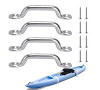 Deck Loop Pad Eye - 4x Heavy Duty Tie Downs Anchors | Stainless Steel Footman Loops with Flat Head Screws, Rustproof Mount for Boat, Kayak, Marine Repair, Daily Maintenance, Outdoor Use