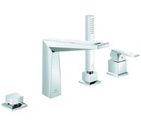 Deck Mounted Bath Tap Grohe Allure Brilliant Private Collection angular, 4 holes Chrome/White Attica 29525000