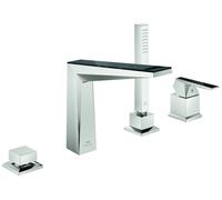 Deck Mounted Bath Tap Grohe Allure Brilliant Private Collection angular, 4 holes Supersteel/Vanilla Noir 29527DC0