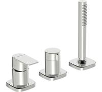 Deck Mounted Bath Tap Hansa STELA Soft edge rose 3 holes 214mm Chrome
