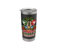 Deck Palms Tropical Christmas Beach Snow Birds Pickleball Stainless Steel Insulated Tumbler